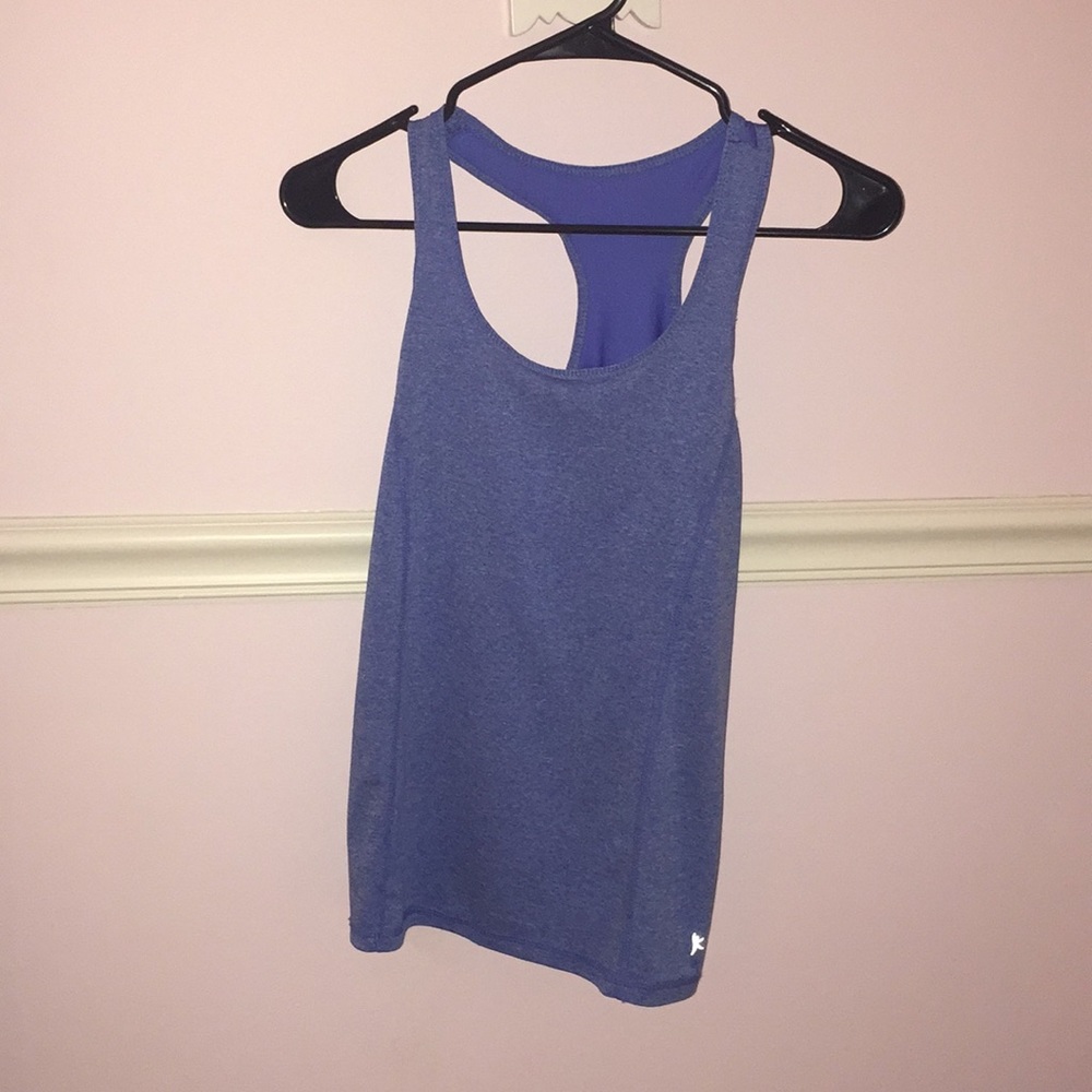 Blue athletic Razorback tank top